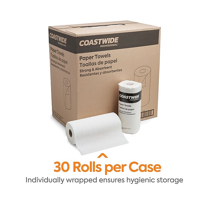 Coastwide Professional™ Paper Towels, 2-ply, 85 Sheets/Roll, 30