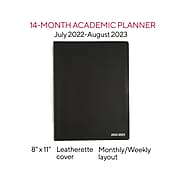 2022-2023 Staples Academic 8" x 11" Weekly & Monthly Planner, Black (TST23572-22)
