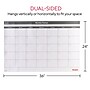 Staples 24" x 36" Monthly Dry-Erase Wall Calendar, Reversible, White/Gray (ST60365-22)~#|#~s1217444_sc7