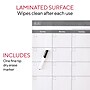 Staples 24" x 36" Monthly Dry-Erase Wall Calendar, Reversible, White/Gray (ST60365-22)~#|#~s1217445_sc7