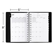 2022-2023 Staples 5" x 8" Daily Appointment Book, Black (ST60364-22)