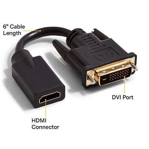 NXT Technologies™ NX50637 0.5' HDMI/DVID Video Adapter, Black Staples