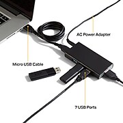 NXT Technologies™ 7-Port USB 3.0 Hub, Black (NX29746)