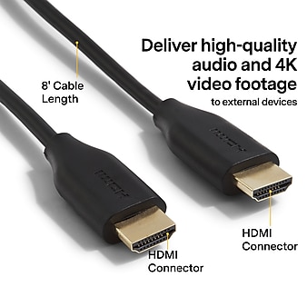 NXT Technologies™ NX29739 8' HDMI 4K Audio/Video Cable, Black