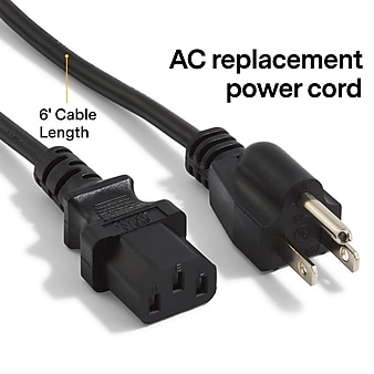 NXT Technologies 6' Desktop/Monitor Power Cord, Black (NX29759)
