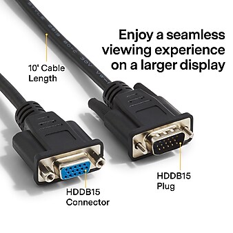NXT Technologies™ 10' VGA/SVGA Cable, Black (NX29768)