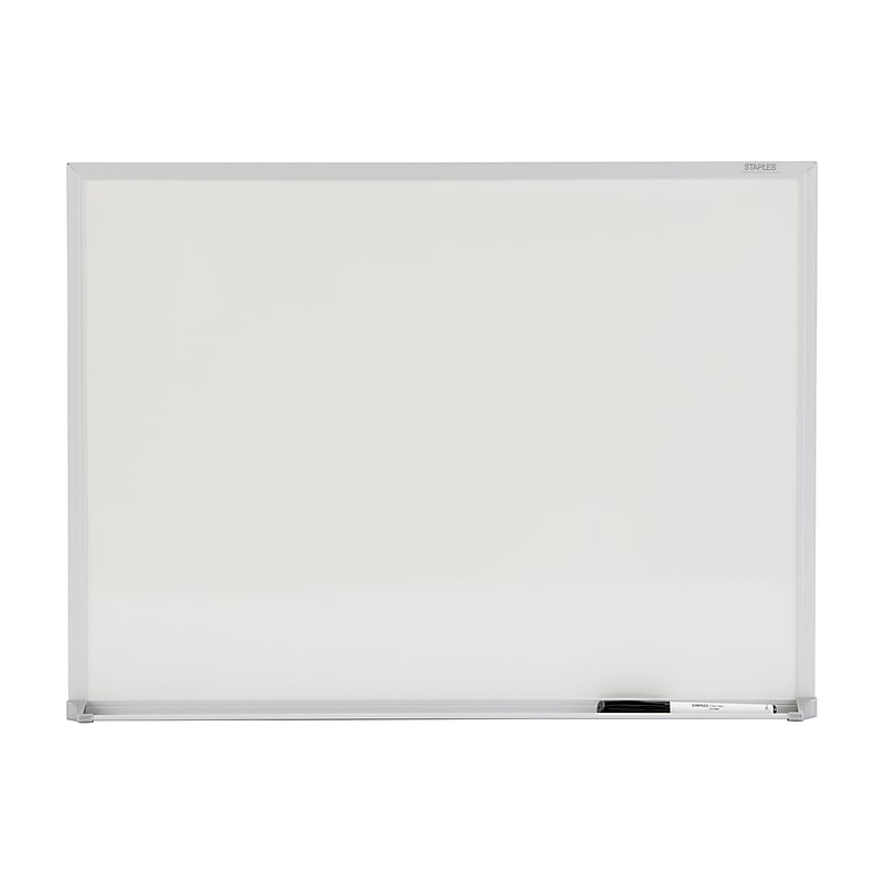 Staples Melamine Dry-Erase Whiteboard, Aluminum Frame, Less than 2' x 2' (75112B) image 1