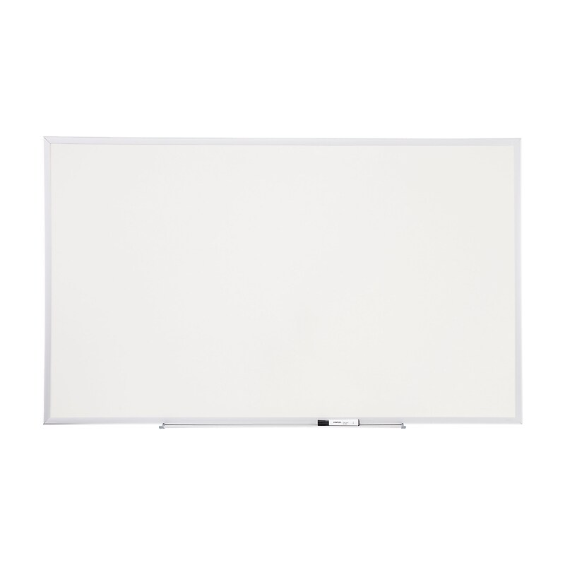 Staples Standard Durable Melamine Dry-Erase Whiteboard, Aluminum Frame, 5' x 3' (52676/28326) image 1