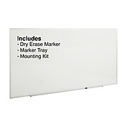 Staples Standard Durable Melamine Dry-Erase Whiteboard, Aluminum Frame, 8'W x 4'H (28346-CC)