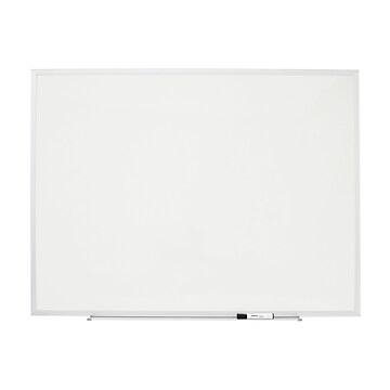 Staples Standard Durable Melamine Dry-Erase Whiteboard, Aluminum Frame, 4' x 3' (52675/28340)