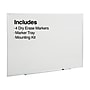 Staples Durable Magnetic Porcelain Dry-Erase Whiteboard, Aluminum Frame, 6' x 4' (52469/28332)~#|#~s1219505_sc7
