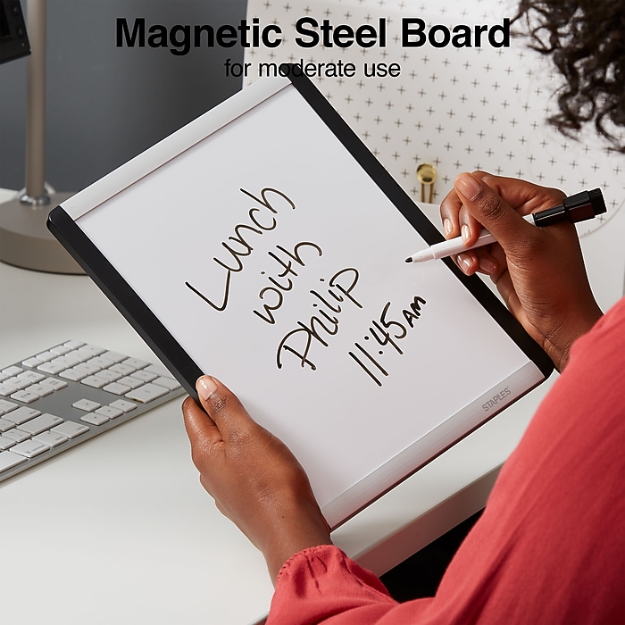 Staples Steel Dry-Erase Whiteboard, 11