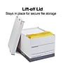 Staples Heavy Duty 50% Recycled Corrugated File Box Lift Off Lid, Letter/Legal Size, White/Gray, 4/Carton (2522303)~#|#~s1219607_sc7