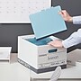 Staples Heavy Duty File Box, Lift Off Lid, Letter/Legal, White/Gray, 12/Carton (TR59219)~#|#~s1219608_sc7