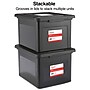Staples File Box Plastic File Box Snap, Letter/Legal Size, Black (140169/140140)~#|#~s1219609_sc7