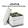 Staples Heavy Duty File Box, Lift Off Lid, Letter/Legal, White (50142)~#|#~s1219614_sc7