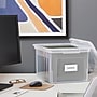 Staples File Box Plastic File Box Snap, Letter/Legal Size, Clear (140168/140139)~#|#~s1219619_sc7