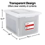 Staples File Box Plastic File Box Snap, Letter/Legal Size, Clear (140168/140139)~#|#~s1219620_sc7