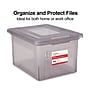 Staples File Box Plastic File Box Snap, Letter/Legal Size, Frost Gray (140170/140160)~#|#~s1219621_sc7