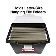 Staples Portable File Tote, Letter Size, Black (TR57622)