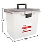 Staples File Box File Portable Tote, Letter Size, Clear (140165/111112)~#|#~s1219627_sc7