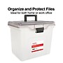 Staples File Box File Portable Tote, Letter Size, Clear (140165/111112)~#|#~s1219632_sc7