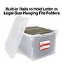 Staples Store & Slide Plastic File Box Latching, Letter/Legal Size, Clear (140167/139997)~#|#~s1219634_sc7