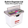 Staples File Box File Portable Tote, Letter Size, Clear (140165/111112)~#|#~s1219639_sc7