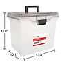 Staples Portable File Tote, Letter Size, Clear, 4/Carton (TR58298CT)~#|#~s1219649_sc7