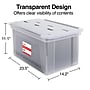 Staples Wing Lid File Totes, Letter Size, Clear (140166/139585)~#|#~s1219651_sc7