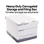 Staples Heavy Duty 50% Recycled Corrugated File Box with Lift Off Lid, Letter/Legal Size, White/Gray, 4/Carton (2522303)~#|#~s1219656_sc7