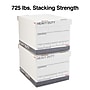 Staples Heavy Duty File Box, Lift Off Lid, Letter/Legal, White/Gray, 12/Carton (TR59219)~#|#~s1219657_sc7
