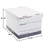 Staples Heavy Duty File Box, Lift Off Lid, Letter/Legal, White/Gray, 12/Carton (TR59219)~#|#~s1219667_sc7