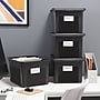 Staples File Box Plastic File Box Snap, Letter/Legal Size, Black (140169/140140)~#|#~s1219668_sc7