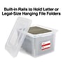 Staples File Box Plastic File Box Snap, Letter/Legal Size, Clear (140168/140139)~#|#~s1219677_sc7