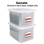 Staples File Box Plastic File Box Snap, Letter/Legal Size, Clear (140168/140139)~#|#~s1219679_sc7