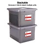 Staples File Box Plastic File Box Snap, Letter/Legal Size, Frost Gray (140170/140160)~#|#~s1219683_sc7