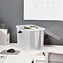 Staples File Box File Portable Tote, Letter Size, Clear (140165/111112)~#|#~s1219694_sc7