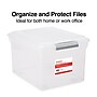 Staples Store & Slide Plastic File Box Latching, Letter/Legal Size, Clear (140167/139997)~#|#~s1219695_sc7