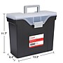 TRU RED™ Slim Portable File Tote, Letter Size, Black, 5/Carton (TR58297CT)~#|#~s1219700_sc7