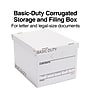 Staples Corrugated File Box Lift Off Lid, Letter/Legal Size, White/Black, 20/Pack (3325010/3325007)~#|#~s1219719_sc7