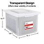 Staples Plastic File Box Snap, Letter/Legal Size, Clear, 4/Carton (TR57620CT)~#|#~s1219725_sc7