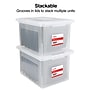 Staples Plastic File Box Snap, Letter/Legal Size, Clear, 4/Carton (TR57620CT)~#|#~s1219733_sc7