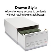 Staples Medium Duty File Drawers, Legal, White/Gray, 6/Carton (TR59226)