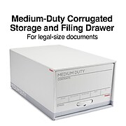 Staples Medium Duty File Drawers, Legal, White/Gray, 6/Carton (TR59226)