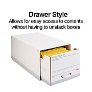 Staples Medium Duty File Drawers, Letter, White/Gray, 6/Carton (TR59225)