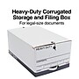 Staples Heavy Duty File Box, String and Button Lid, Legal, White/Gray, 4/Pack (TR59224)~#|#~s1219787_sc7