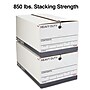Staples Heavy Duty File Box, String and Button Lid, Legal, White/Gray, 4/Pack (TR59224)~#|#~s1219793_sc7