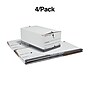 Staples Heavy Duty File Box, String and Button Lid, Legal, White/Gray, 4/Pack (TR59224)~#|#~s1219794_sc7