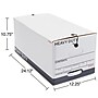 Staples Heavy Duty File Box, String and Button Lid, Letter, White/Gray, 4/Pack (TR59222)~#|#~s1219795_sc7